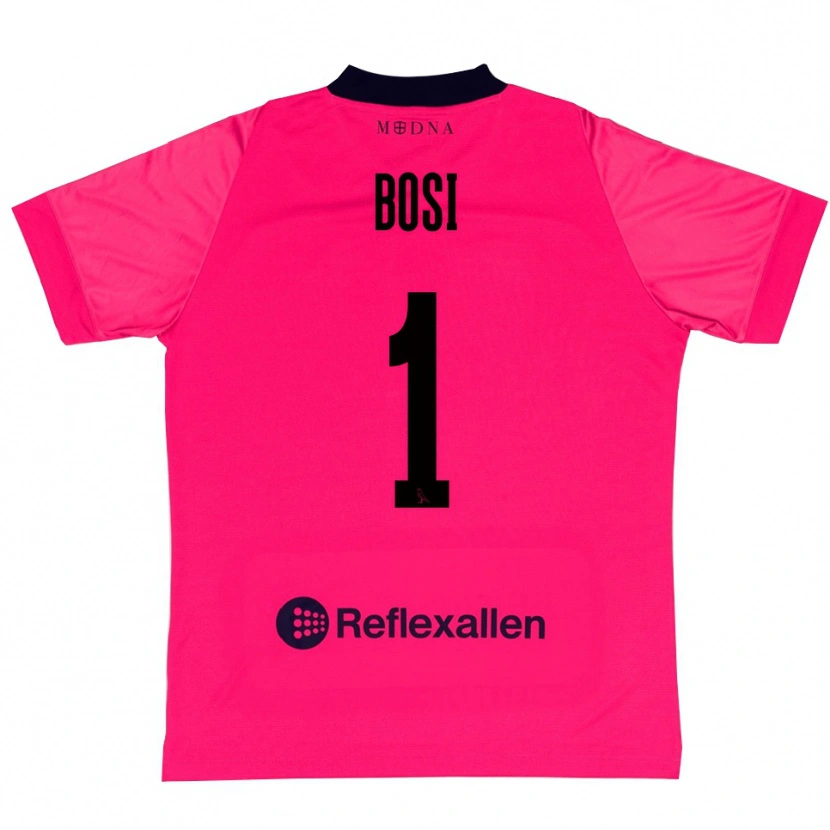 Danxen Kvinder Matteo Bosi #1 Dybrød Sort Målmandstrøje 2025/26 Trøje T-shirt