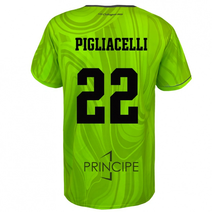 Danxen Kvinder Mirko Pigliacelli #22 Gul Grøn Sort Målmandstrøje 2025/26 Trøje T-shirt
