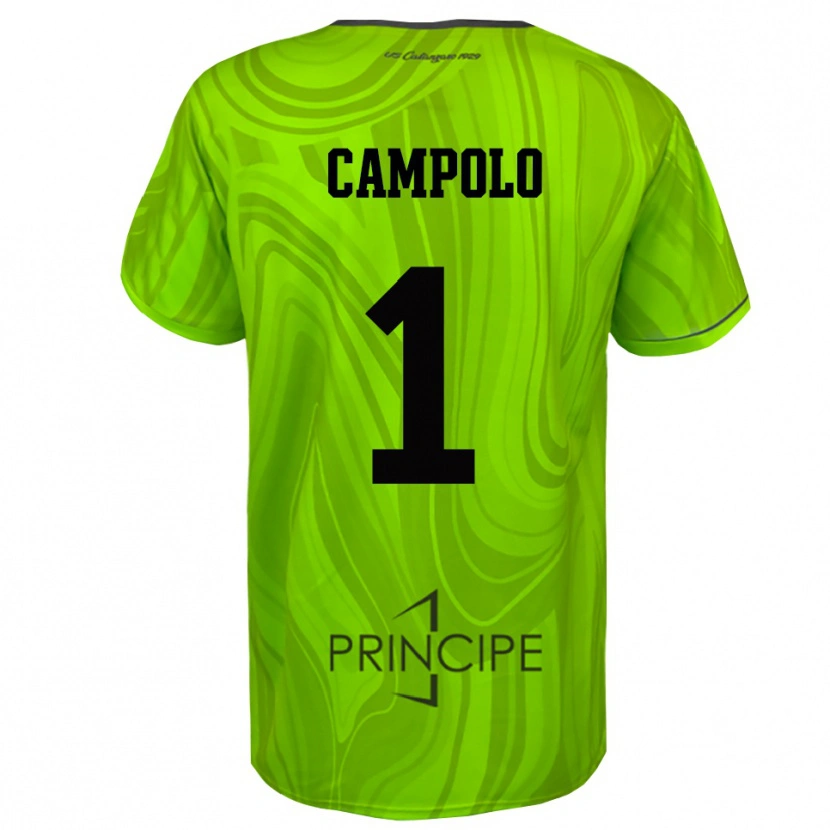 Danxen Kvinder Alessandro Campolo #1 Gul Grøn Sort Målmandstrøje 2025/26 Trøje T-shirt
