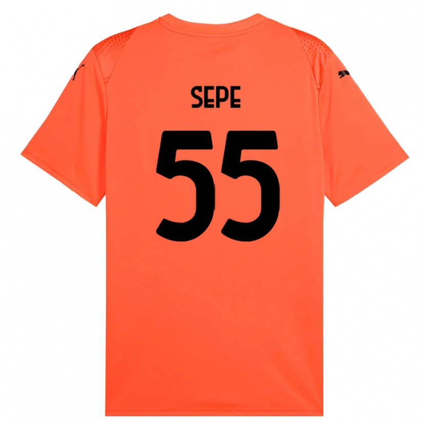 Danxen Kvinder Luigi Sepe #55 Orange Sort Målmandstrøje 2025/26 Trøje T-shirt