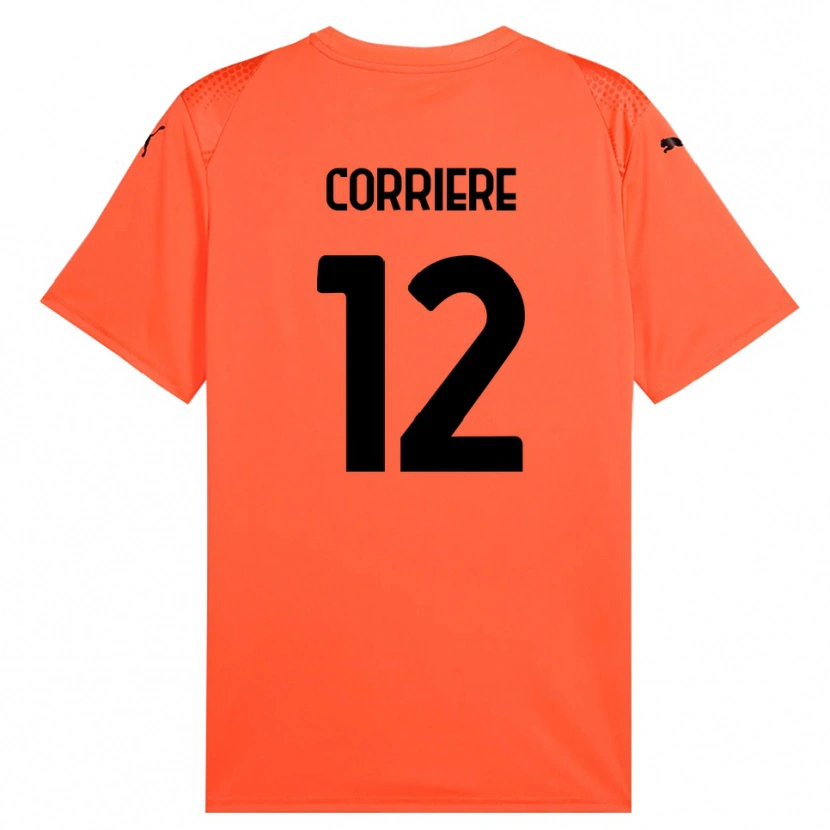 Danxen Kvinder Francesco Corriere #12 Orange Sort Målmandstrøje 2025/26 Trøje T-shirt