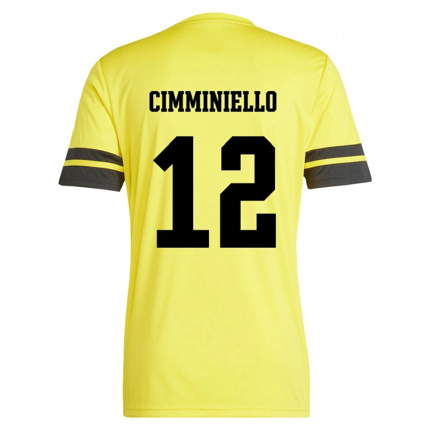 Danxen Kvinder Leon Cimminiello #12 Gul Sort Målmandstrøje 2025/26 Trøje T-shirt