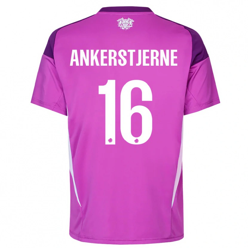 Danxen Kvinder Ida Ankerstjerne #16 Lilla Lilla Hvid Målmandstrøje 2025/26 Trøje T-shirt