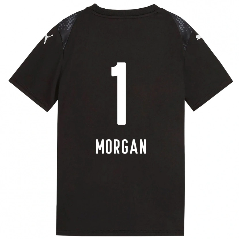 Danxen Kvinder Kevin Morgan #1 Sort Gyldenrod Målmandstrøje 2025/26 Trøje T-shirt
