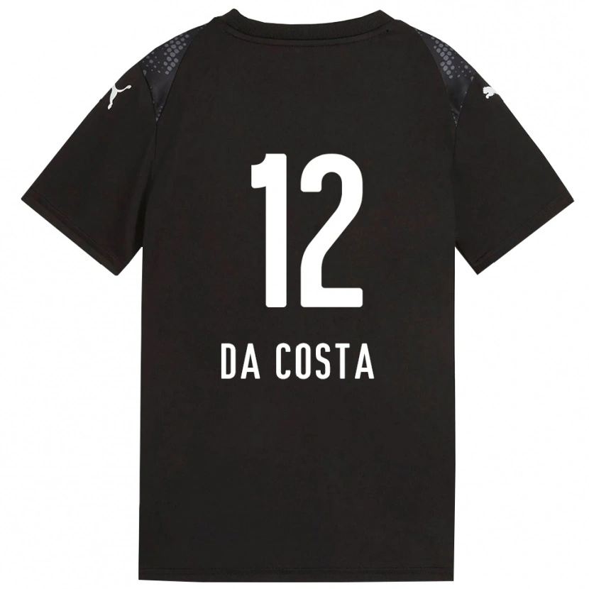 Danxen Kvinder Paulo da Costa #12 Sort Gyldenrod Målmandstrøje 2025/26 Trøje T-shirt