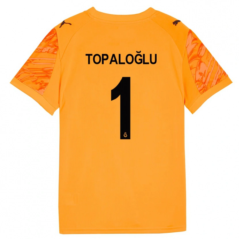 Danxen Kvinder Eren Topaloğlu #1 Mørk Orange Sort Målmandstrøje 2025/26 Trøje T-shirt