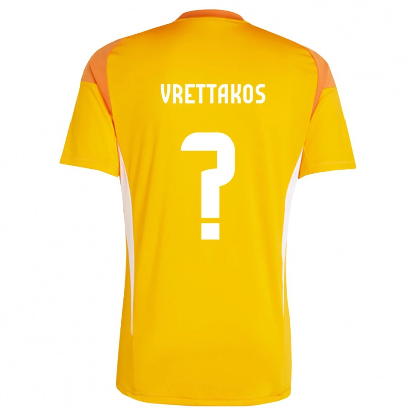 Danxen Kvinder Georgios Vrettakos #0 Orange Hvid Målmandstrøje 2025/26 Trøje T-shirt