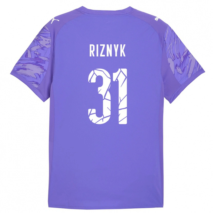 Danxen Kvinder Dmytro Riznyk #31 Lilla Lilla Målmandstrøje 2025/26 Trøje T-shirt