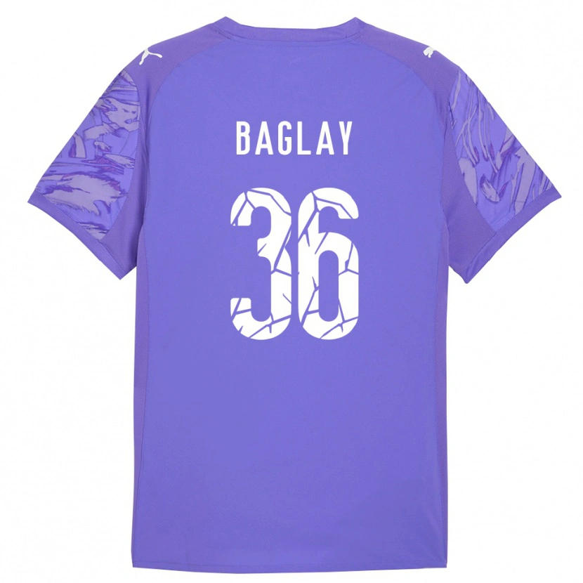 Danxen Kvinder Rostyslav Baglay #36 Lilla Lilla Målmandstrøje 2025/26 Trøje T-shirt