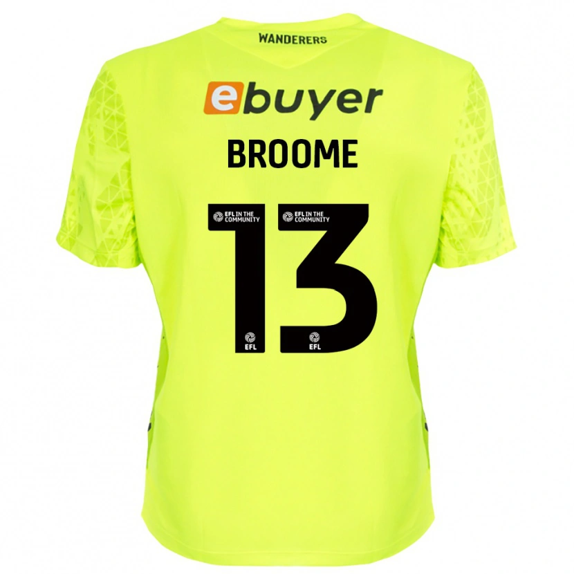 Danxen Kvinder Nathan Broome #13 Fluorescerende Grøn Målmandstrøje 2025/26 Trøje T-shirt