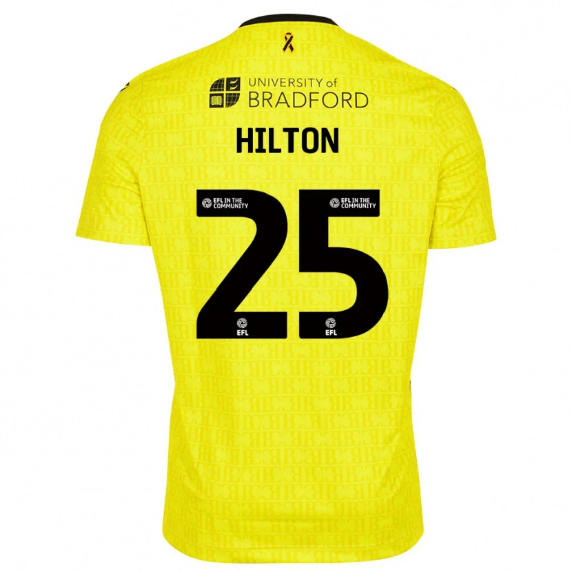 Danxen Kvinder Joe Hilton #25 Gul Sort Målmandstrøje 2025/26 Trøje T-shirt