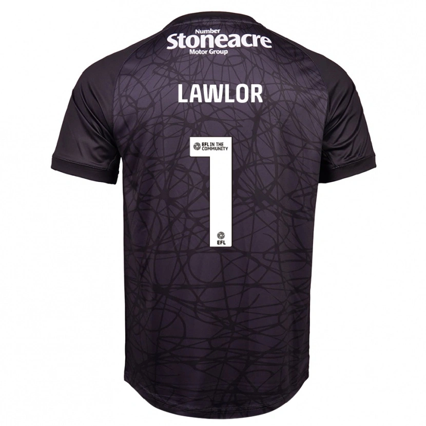 Danxen Kvinder Ian Lawlor #1 Sort Hvid Målmandstrøje 2025/26 Trøje T-shirt