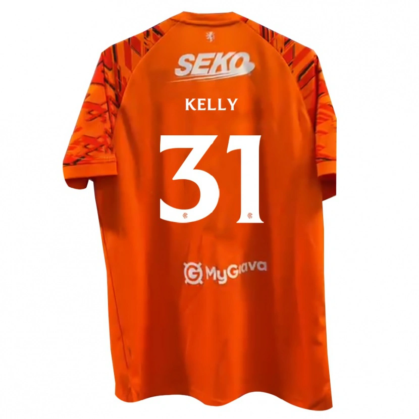 Danxen Kvinder Liam Kelly #31 Appelsin Hvid Målmandstrøje 2025/26 Trøje T-shirt