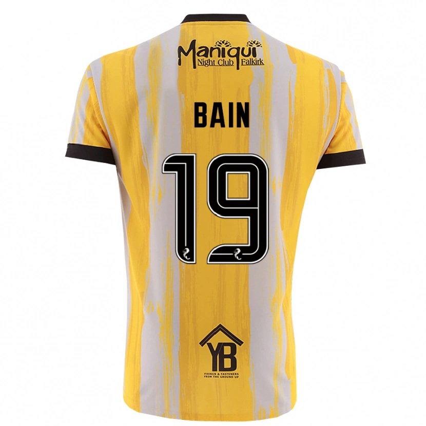 Danxen Kvinder Scott Bain #19 Gul Sort Målmandstrøje 2025/26 Trøje T-shirt