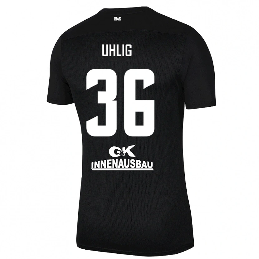 Danxen Kvinder Max Uhlig #36 Sort Hvid Målmandstrøje 2025/26 Trøje T-shirt