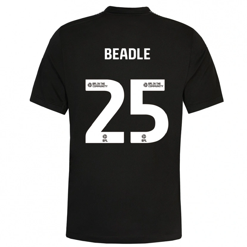 Danxen Kvinder James Beadle #25 Sort Hvid Målmandstrøje 2025/26 Trøje T-shirt