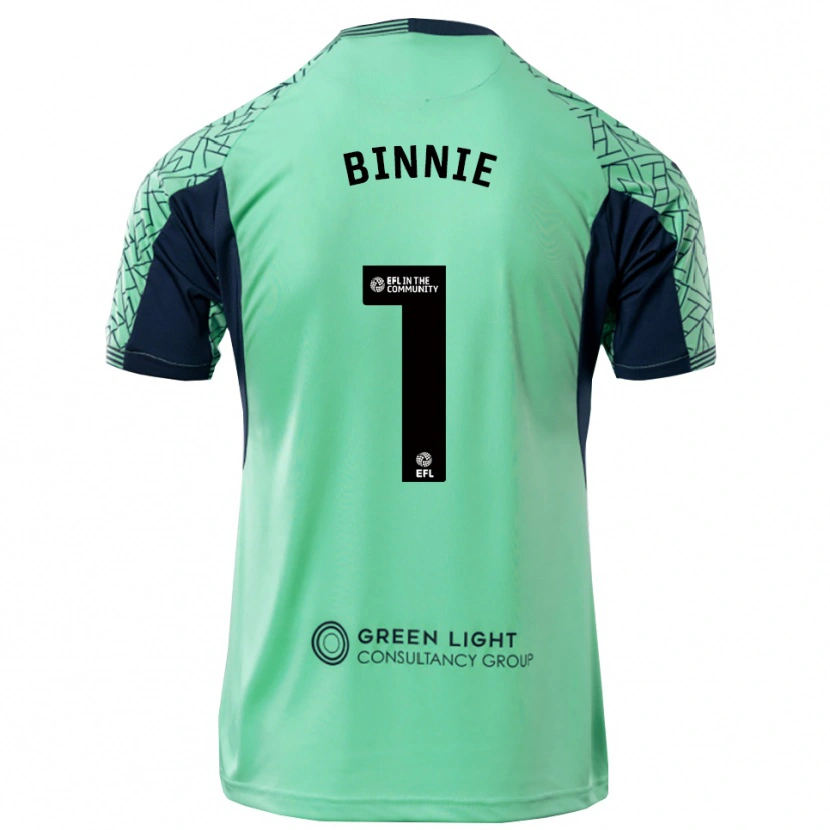 Danxen Kvinder Ethan Binnie #1 Aqua Sort Målmandstrøje 2025/26 Trøje T-shirt