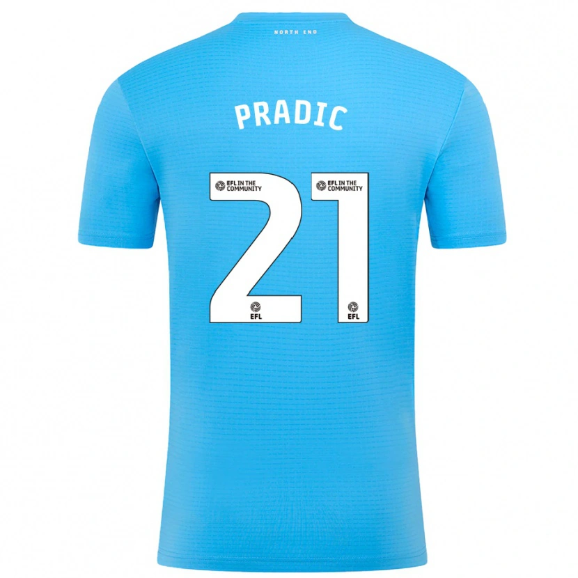 Danxen Kvinder James Pradic #21 Blå Hvid Målmandstrøje 2025/26 Trøje T-shirt