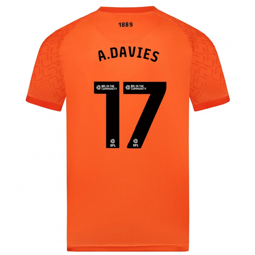 Danxen Kvinder Adam Davies #17 Orange Sort Målmandstrøje 2025/26 Trøje T-shirt