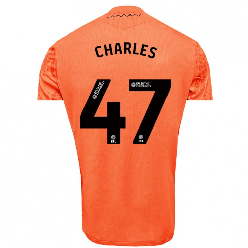 Danxen Kvinder Pierce Charles #47 Orange Sort Målmandstrøje 2025/26 Trøje T-shirt