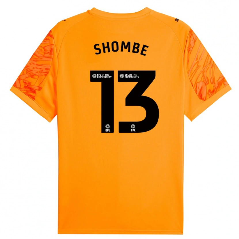 Danxen Kvinder Khiani Shombe #13 Orange Sort Målmandstrøje 2025/26 Trøje T-shirt