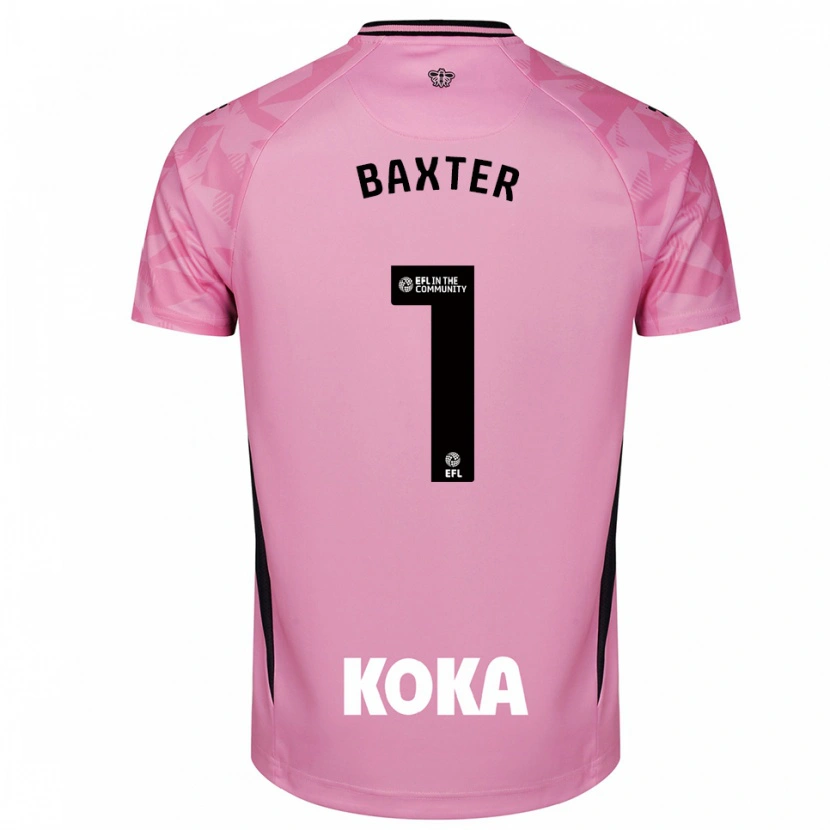 Danxen Kvinder Nathan Baxter #1 Lys Pink Sort Målmandstrøje 2025/26 Trøje T-shirt