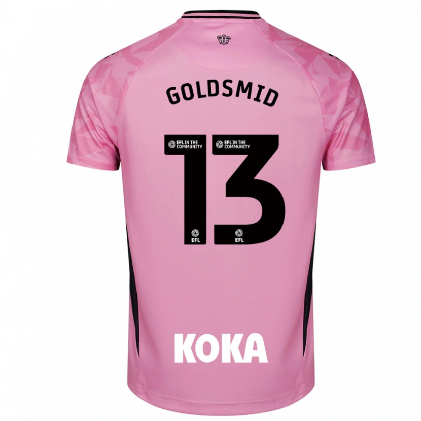 Danxen Kvinder Jacqui Goldsmid #13 Lys Pink Sort Målmandstrøje 2025/26 Trøje T-shirt