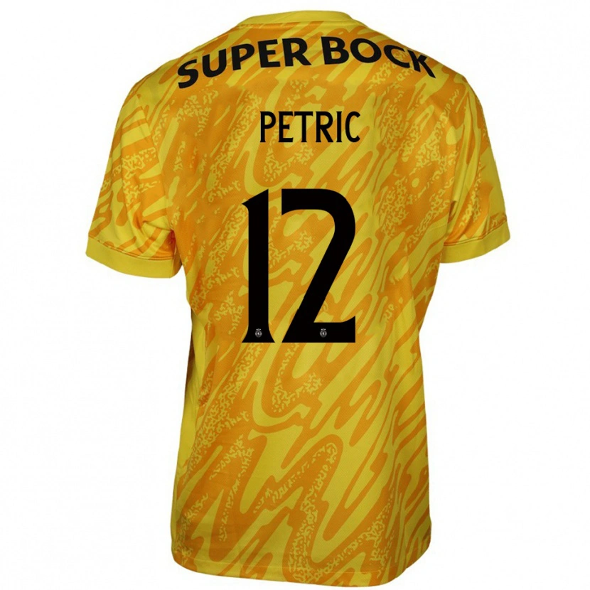 Danxen Kvinder Luka Petric #12 Gul Orange Målmandstrøje 2025/26 Trøje T-shirt