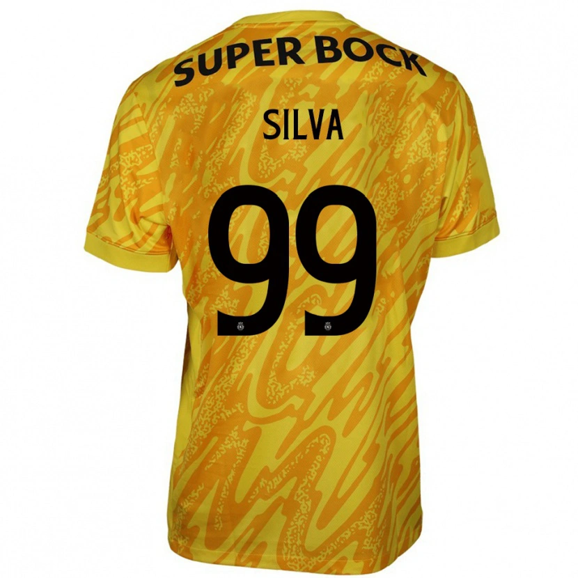 Danxen Kvinder Francisco Silva #99 Gul Orange Målmandstrøje 2025/26 Trøje T-shirt