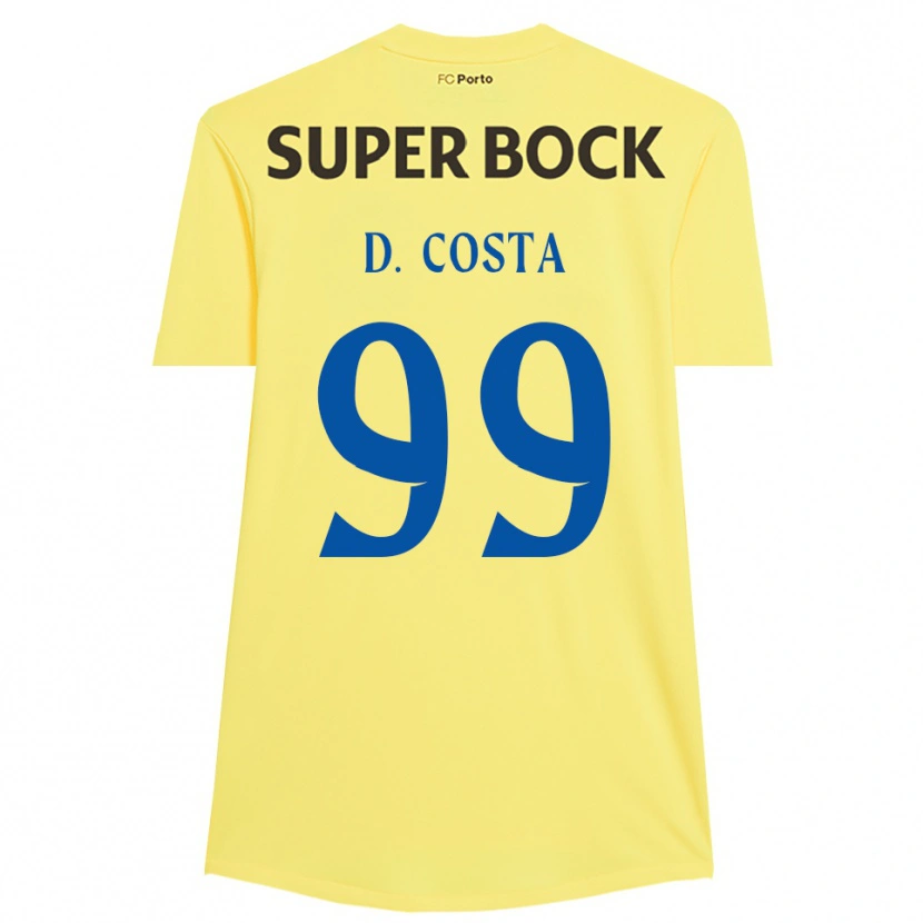 Danxen Kvinder Diogo Costa #99 Lysegul Sort Målmandstrøje 2025/26 Trøje T-shirt