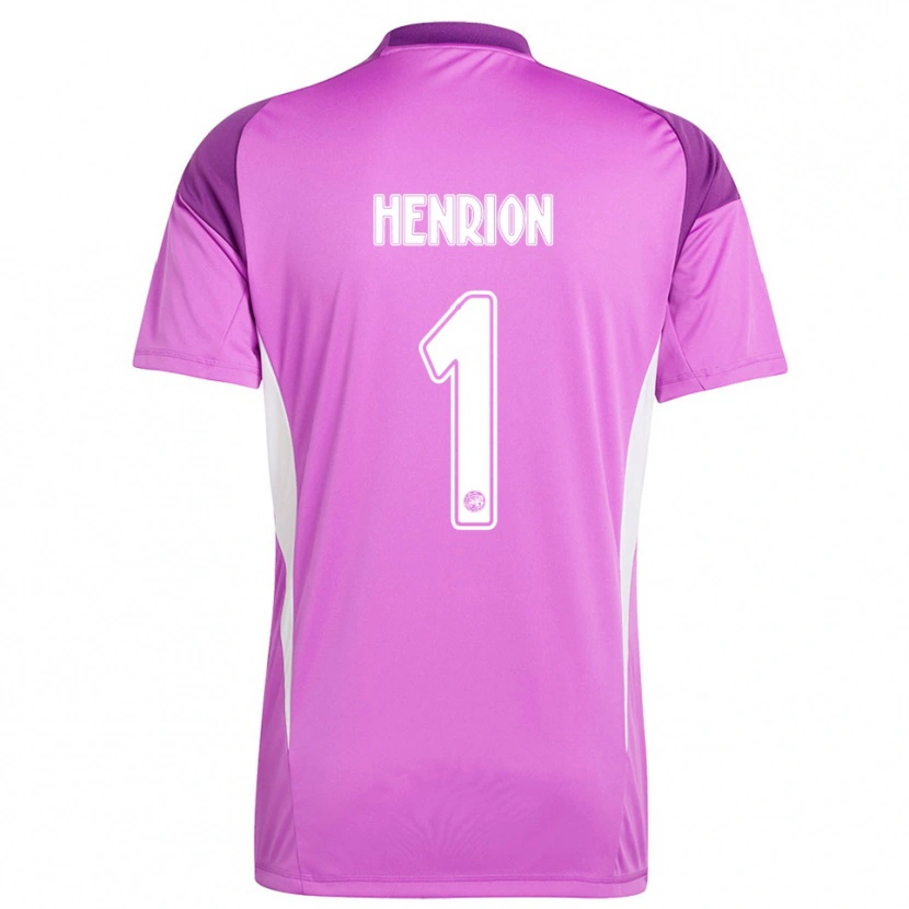 Danxen Kvinder Martin Henrion #1 Lyse Lilla Hvid Målmandstrøje 2025/26 Trøje T-shirt
