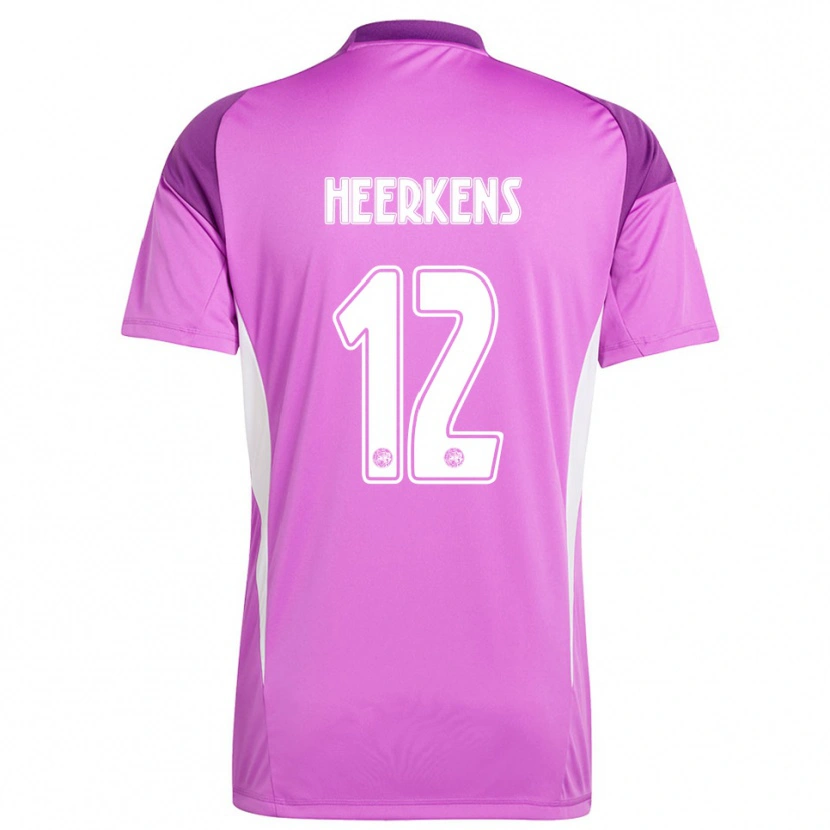 Danxen Kvinder Joeri Heerkens #12 Lyse Lilla Hvid Målmandstrøje 2025/26 Trøje T-shirt