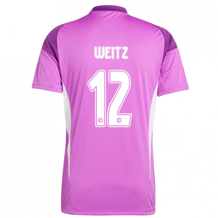 Danxen Kvinder Axel Weitz #12 Lyse Lilla Hvid Målmandstrøje 2025/26 Trøje T-shirt