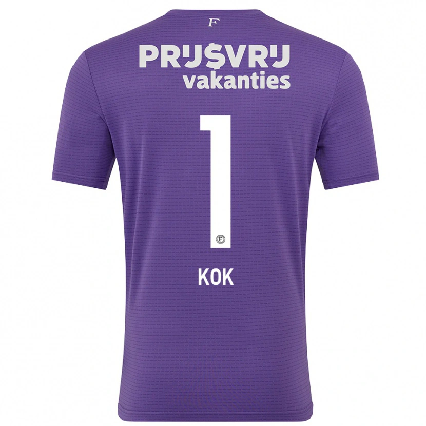 Danxen Kvinder Stefan Kok #1 Lilla Hvid Målmandstrøje 2025/26 Trøje T-shirt