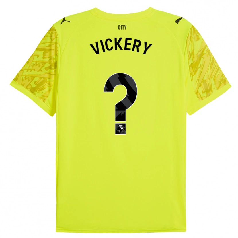 Danxen Kvinder Ben Vickery #0 Gul Orange Sort Målmandstrøje 2025/26 Trøje T-shirt