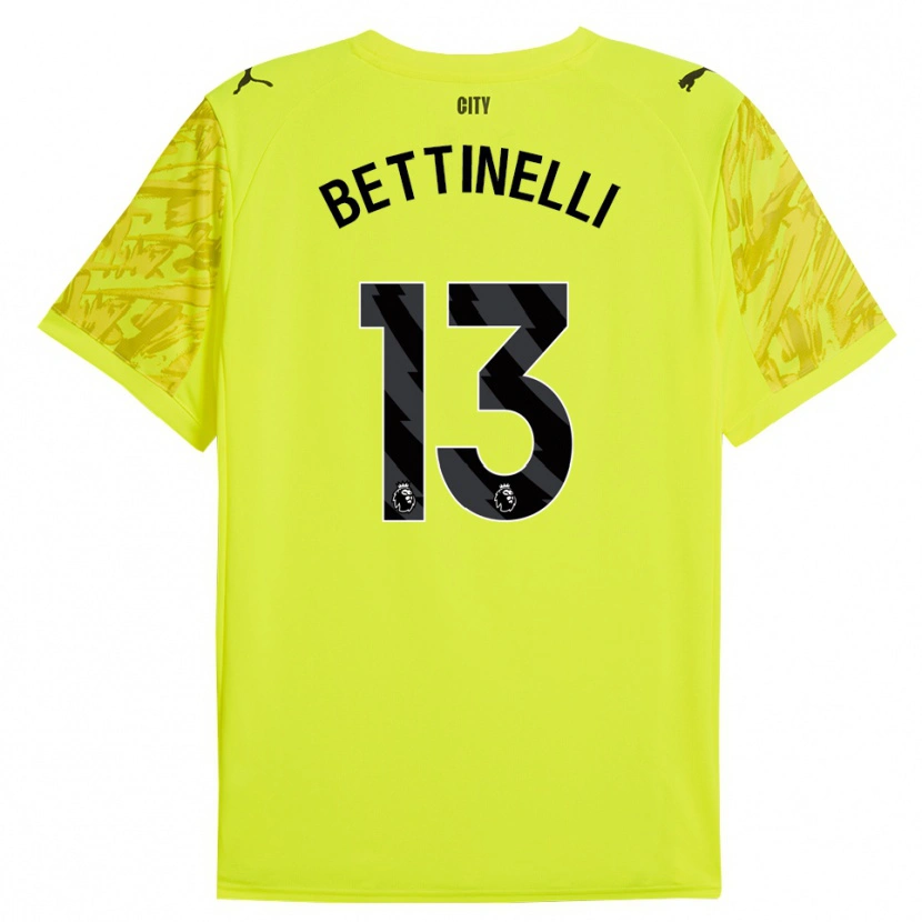 Danxen Kvinder Marcus Bettinelli #13 Gul Orange Sort Målmandstrøje 2025/26 Trøje T-shirt