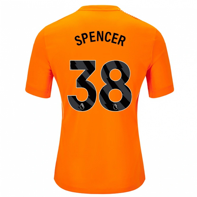 Danxen Kvinder Becky Spencer #38 Orange Sort Målmandstrøje 2025/26 Trøje T-shirt