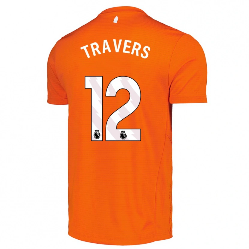 Danxen Kvinder Mark Travers #12 Orange Sort Målmandstrøje 2025/26 Trøje T-shirt