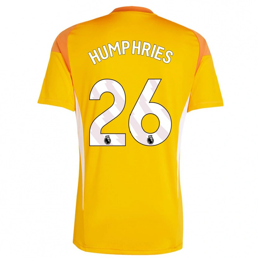 Danxen Kvinder Marni Humphries #26 Orange Hvid Målmandstrøje 2025/26 Trøje T-shirt
