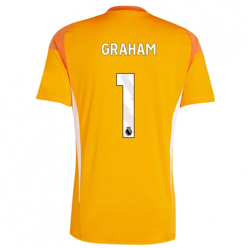 Danxen Kvinder Ally Graham #1 Orange Hvid Målmandstrøje 2025/26 Trøje T-shirt