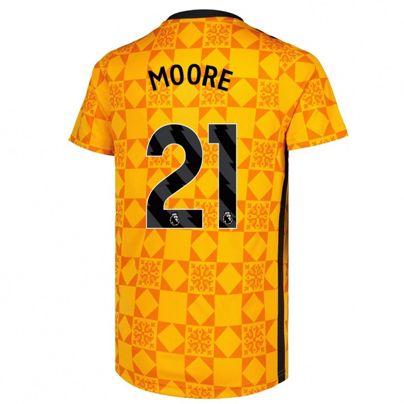 Danxen Kvinder Simon Moore #21 Gul Sort Målmandstrøje 2025/26 Trøje T-shirt