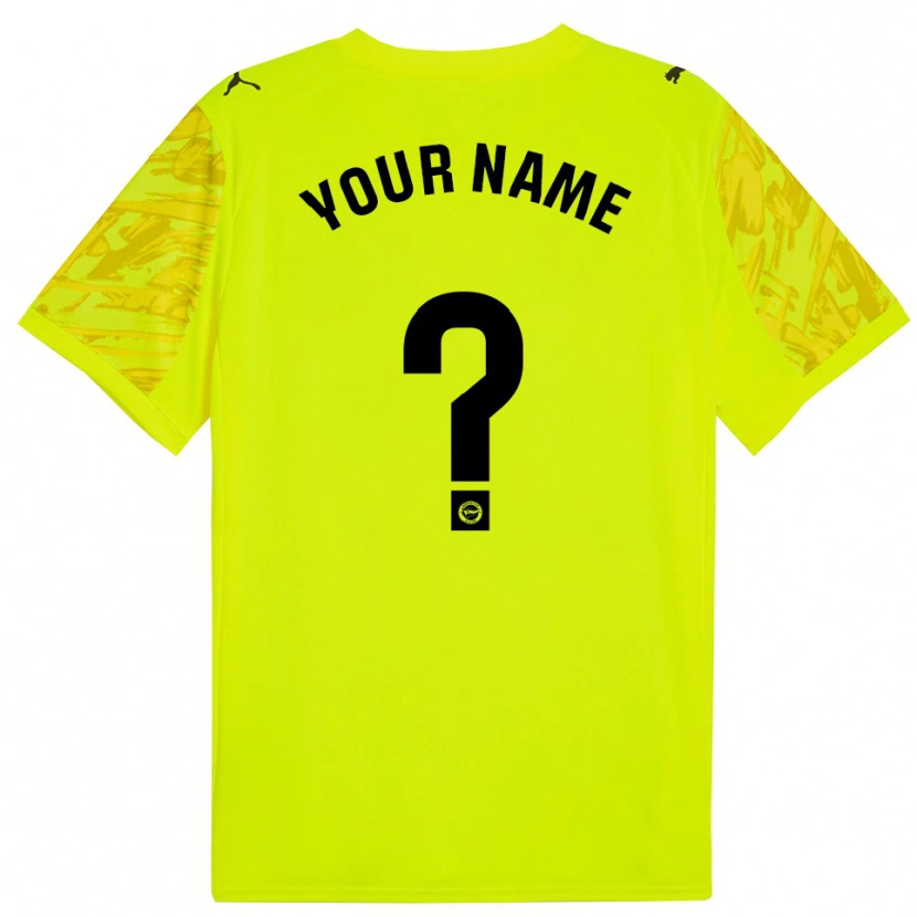 Danxen Kvinder Deportivo Alaves Gul Sort Målmandstrøje 2025/26 Trøje T-shirt