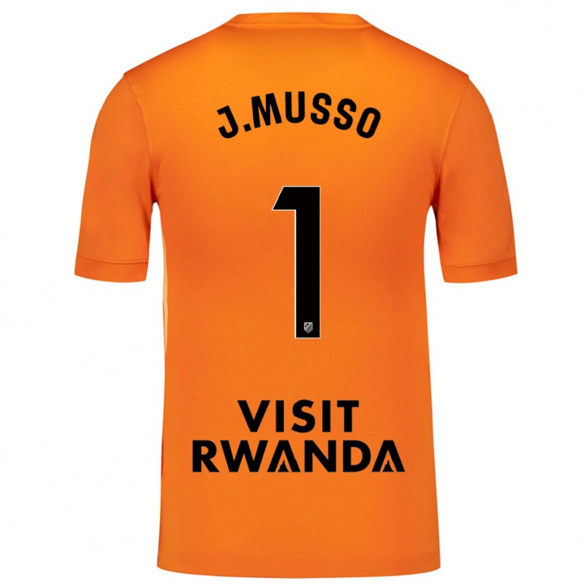 Danxen Kvinder Juan Musso #1 Orange Sort Målmandstrøje 2025/26 Trøje T-shirt