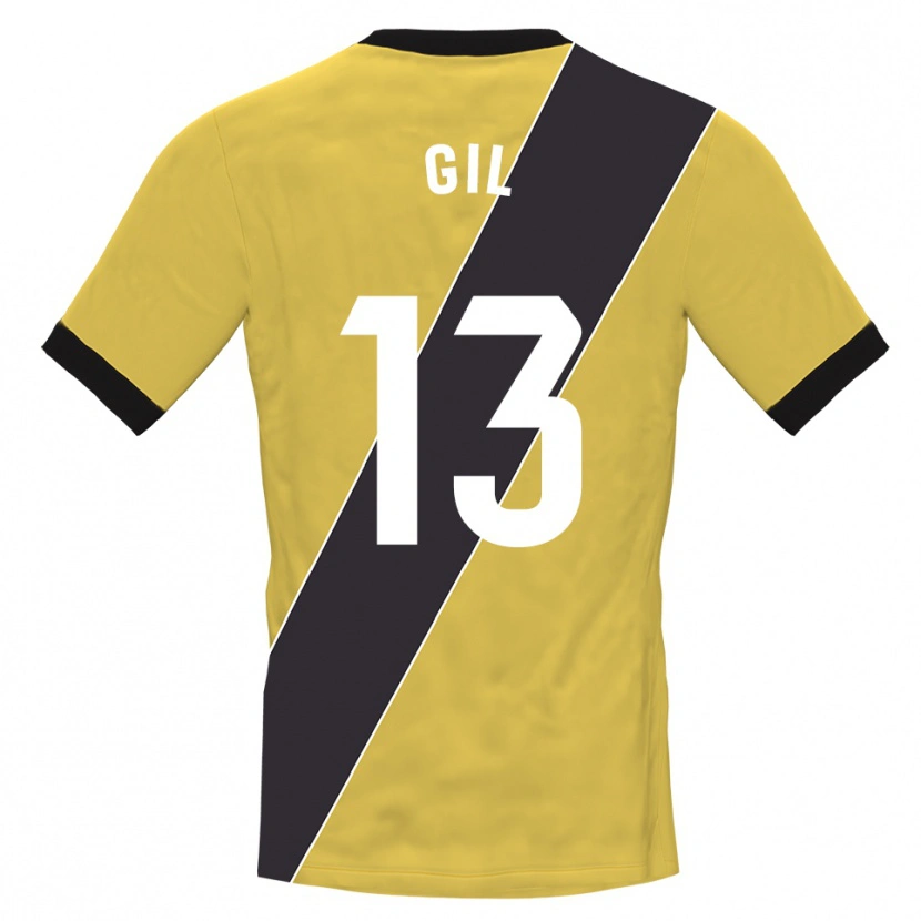 Danxen Kvinder Juanpe Gil #13 Gul Sort Målmandstrøje 2025/26 Trøje T-shirt