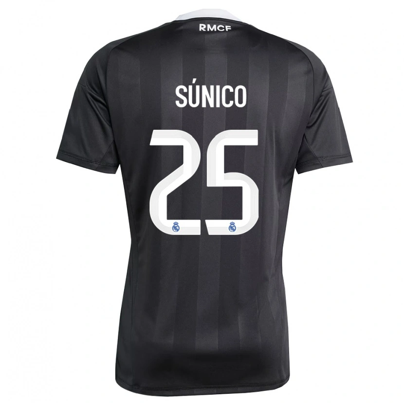 Danxen Kvinder Guille Súnico #25 Sort Hvid Målmandstrøje 2025/26 Trøje T-shirt