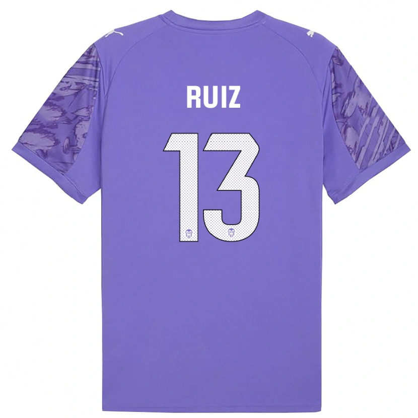 Danxen Kvinder Nil Ruiz #13 Lilla Hvid Målmandstrøje 2025/26 Trøje T-shirt