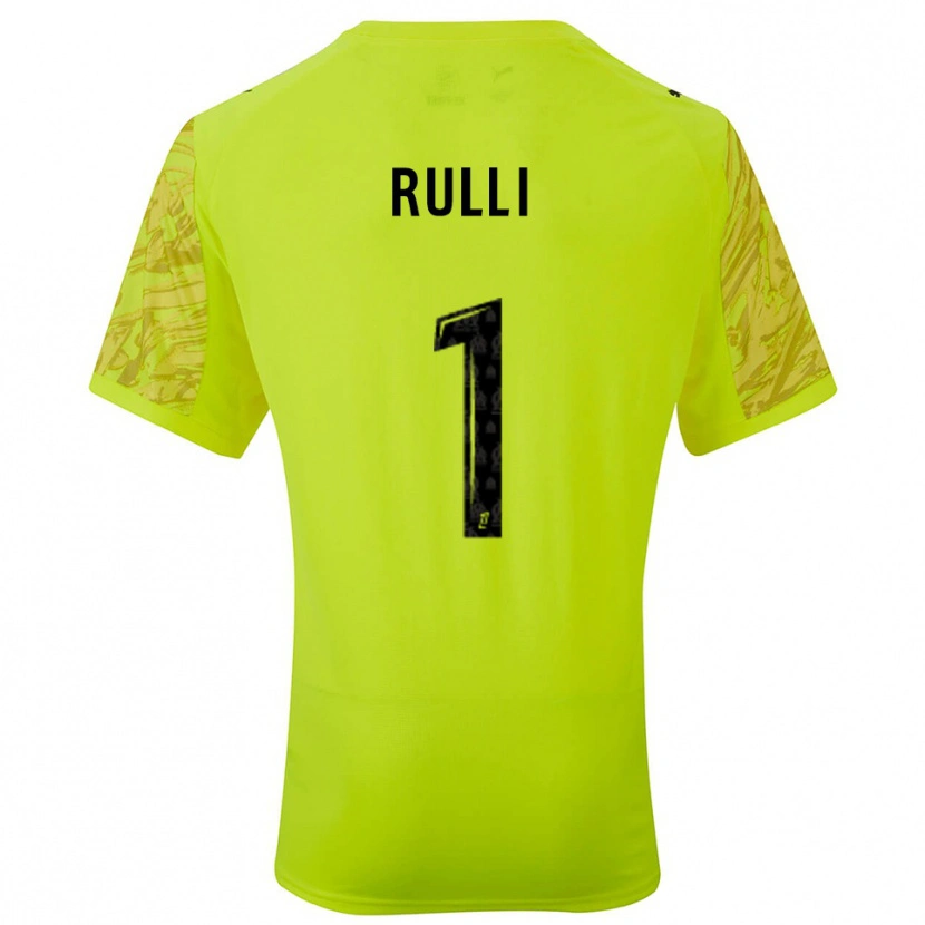 Danxen Kvinder Gerónimo Rulli #1 Fluorescerende Grøn Sort Målmandstrøje 2025/26 Trøje T-shirt