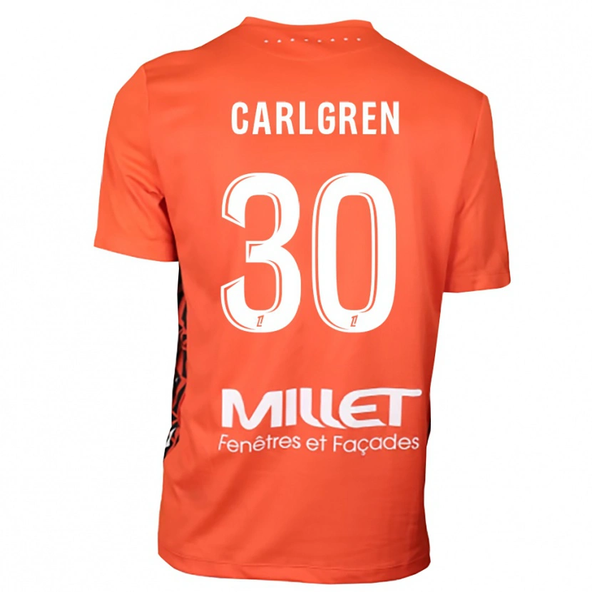 Danxen Kvinder Patrik Carlgren #30 Orange Hvid Målmandstrøje 2025/26 Trøje T-shirt