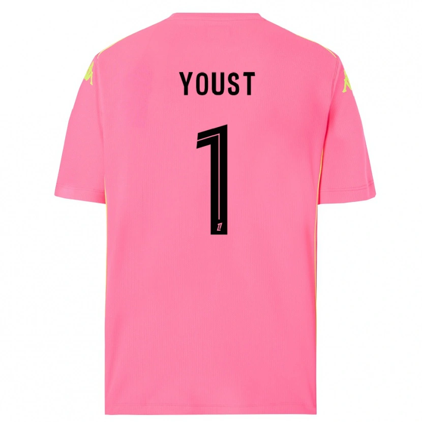 Danxen Kvinder Matys Youst #1 Hot Pink Sort Målmandstrøje 2025/26 Trøje T-shirt