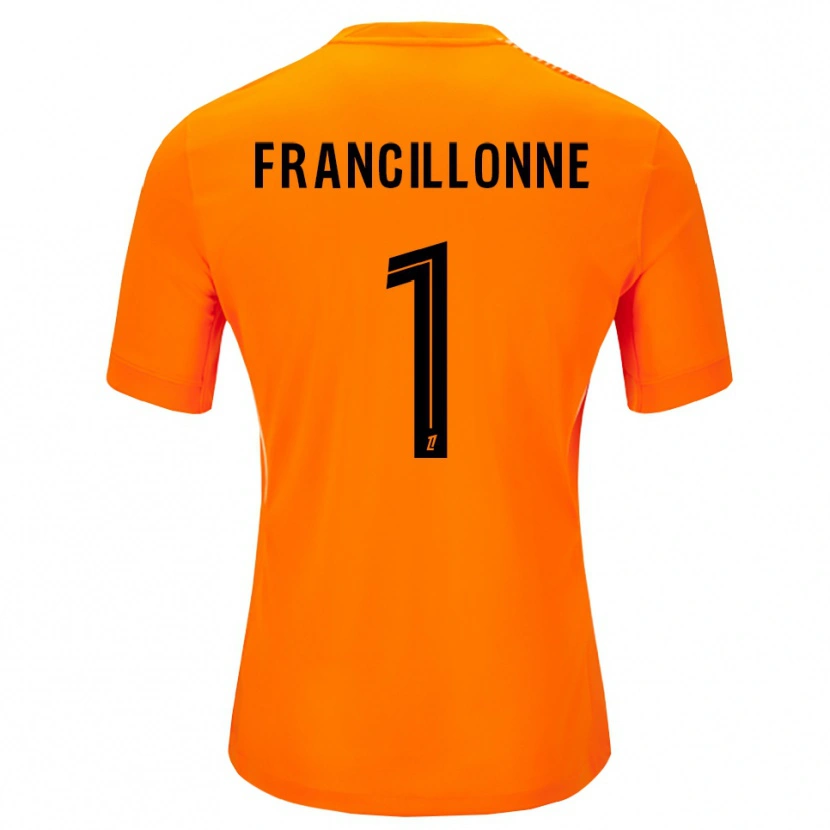Danxen Kvinder Bryan Francillonne #1 Orange Sort Målmandstrøje 2025/26 Trøje T-shirt